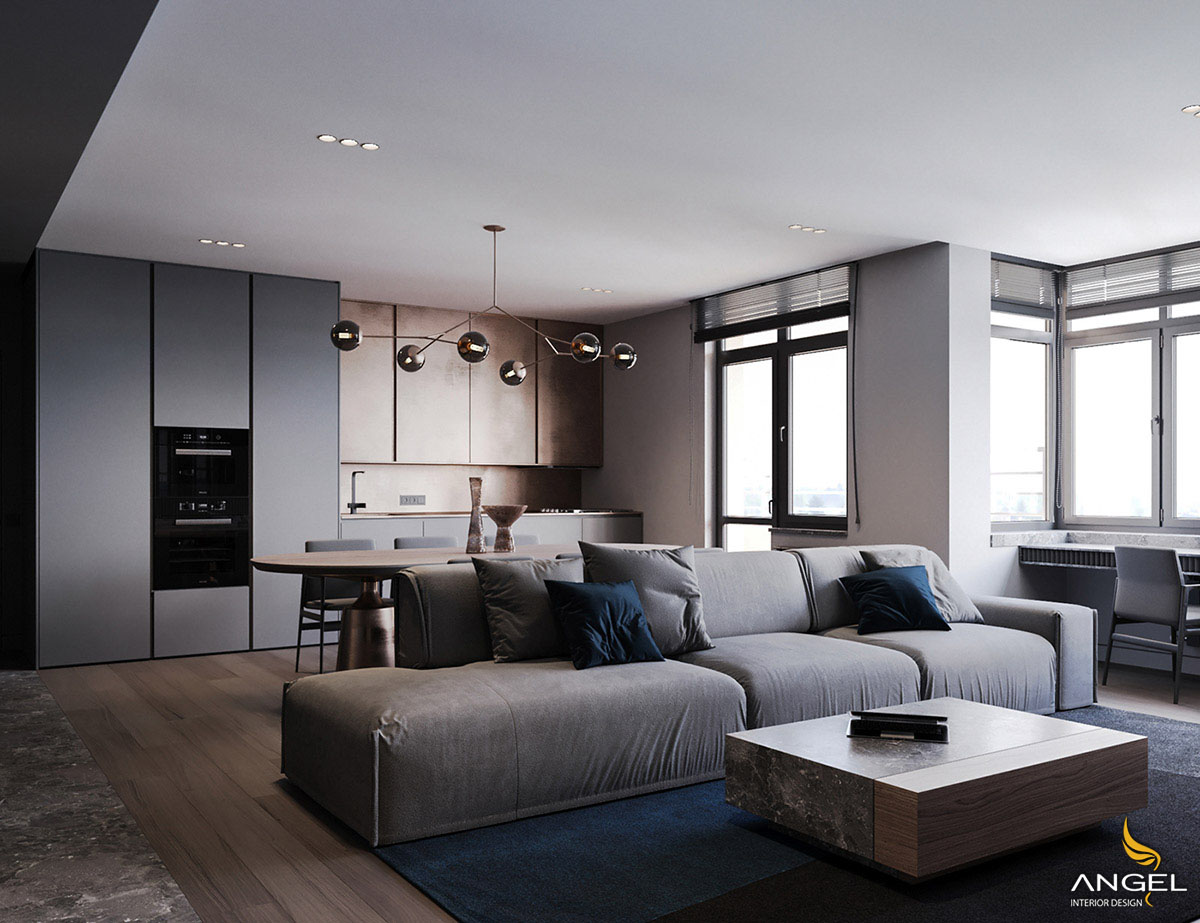 Luxurious Apartment Interior Design With Modern Furniture To Expand The Area